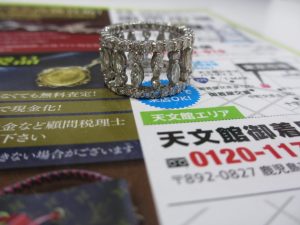 買取専門東京市場 中町 照国通り 天文館 御着屋交番前店 貴金属 宝石 ダイヤモンドリング 買取しました。