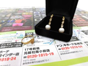 前橋市内 買取専門 東京市場 17号前橋元総社南小前店 貴金属 金製品 金 リング ピアス 買取しました。