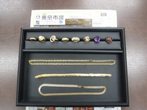 鹿児島市内 買取専門 東京市場 鹿児島中央店 貴金属 指輪 ネックレス 買取しました。