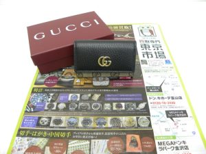 金沢市内 買取専門 東京市場 メガドンキラパーク金沢店 ブランド グッチ キーケース 買取しました。