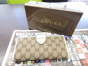 大田原市内！ 買取専門 東京市場 ドンキホーテ大田原店 GUCCI ラブリーハート長財布 買取しました。