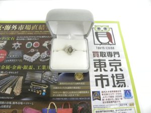 金沢市内 買取専門 東京市場 メガドンキラパーク金沢店 プラチナ キャッツアイ リング 買取しました。