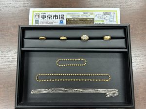 鹿児島市内 買取専門 東京市場 鹿児島中央店 貴金属 指輪 ネックレス 買取しました。