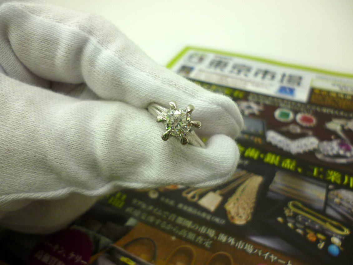 日立 高萩 北茨城 常陸太田 買取専門 東京市場 メガドンキ 日立店 宝石 プラチナ ダイヤモンド リング 買取しました。