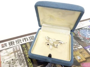 高崎市内 買取専門 東京市場 ドンキホーテ 高崎店 ブランド ミキモト ブローチ 買取しました。
