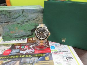いづろ 中町 金生町 照国通り 東京市場 天文館 御着屋交番前店 ブランド ロレックス 時計 買取しました。