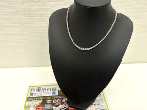 鹿児島市 買取専門 東京市場 天文館 地蔵角交番前店 貴金属 ホワイトゴールド ネックレス 買取しました。