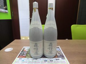 鹿児島市 買取専門 東京市場 サンキュー新栄店 酒 焼酎 森伊蔵 買取しました。
