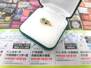前橋市内 買取専門 東京市場 17号前橋元総社南小前店 貴金属 金製品 エメラルド ジュエリー 指輪 買取しました。