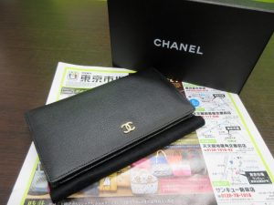 いづろ 中町 金生町 照国通り 東京市場 天文館 御着屋交番前店 ブランド シャネル 財布 買取しました。