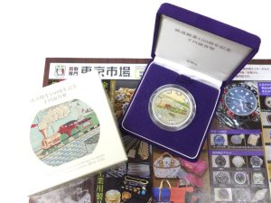 小山市内！買取専門 東京市場 ドンキホーテ小山駅前店 記念硬貨 鉄道開業150周年記念銀貨 買取しました。
