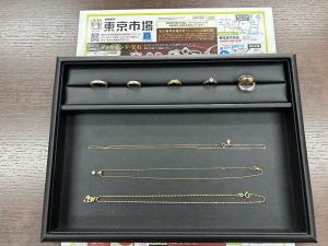 鹿児島市内 買取専門 東京市場 鹿児島中央店 貴金属 ネックレス リング 買取しました。