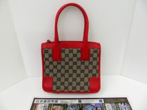町田市 相模原市 出張買取 買取専門 東京市場 町田駅前コビルナ店 ブランド グッチ GGキャンバス バッグ 買取しました。