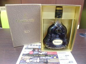 買取専門 東京市場 国道225号宇宿店 洋酒 ブランデー ヘネシー XO 買取しました。